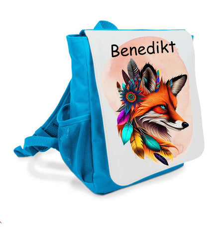 Kinderrucksack Fuchs personalisiert mit Name Junge Kindergartenrucksack Kindergartentasche Kita - CreativMade 