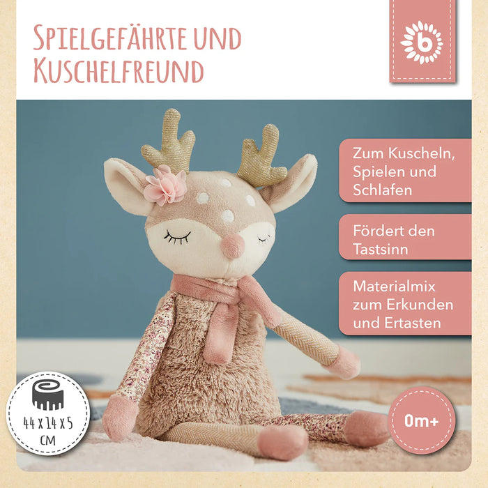 Kuscheltier personalisiert Reh Ella Bieco Mädchen Baby Geschenk Taufe Geburt Stofftier Schmusetier - CreativMade 