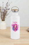Personalisierte Kinder Trinkflasche mit Namen Fee – Edelstahl Thermosflasche auslaufsicher für Kindergarten & Schule - CreativMade