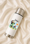 Thermoskanne personalisiert mit Namen Dinosaurier Edelstahl Isolierflasche Thermoflasche Geschenkidee - CreativMade 