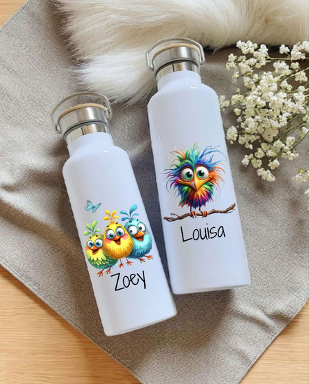 Personalisierte Thermosflasche Edelstahl witzig, Sarkastisch, lustig– Trinkflasche mit Bambusdeckel, doppelwandig & auslaufsicher für Büro, Sport & Reisen - CreativMade