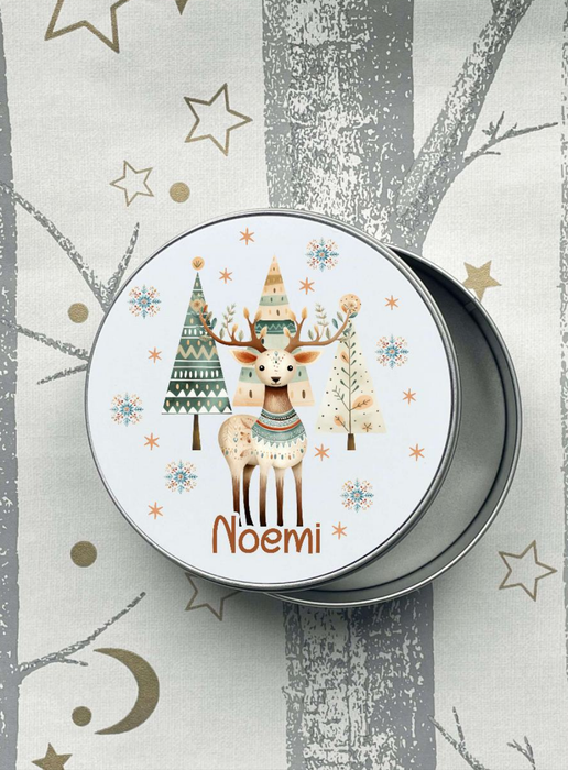 Keksdose Weihnachten personalisiert Plätzchendose Vintage Geschenkidee Vorratsdose Blechdose