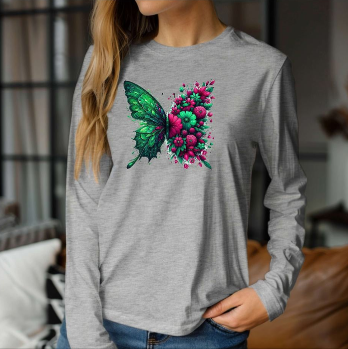 Bügelbild Schmetterling Erwachsene Aufbügelmotiv Textilaufbügler für Kleidung & Stoffe DIY Transferbild & Geschenkidee Damen - CreativMade