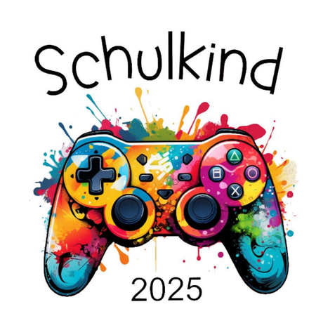 Bügelbild Controller Schulkind Kinder Textilaufbügler DIY Projekt hochwertiger DTF Ausdruck XL - CreativMade