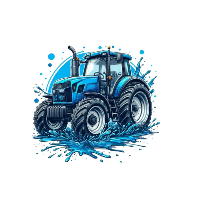 Bügelbild Traktor Kinder Textilaufbügler DIY Projekt Applikation hochwertiger DTF Ausdruck XL - CreativMade