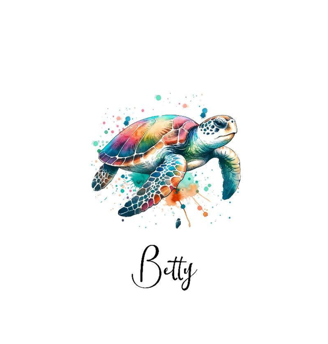 Personalisierte Thermosflasche Edelstahl Schildkröte – Trinkflasche mit Bambusdeckel, doppelwandig & auslaufsicher für Büro, Sport & Reisen - CreativMade