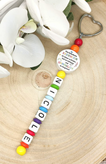 Schlüsselanhänger mit Namen eine fantastische Erzieherin..... - CreativMade 