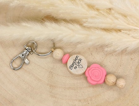 Schlüsselanhänger Blümchen für Dich kleine Aufmerksamkeit Taschenbaumler Geschenkidee Geburtstag Muttertag Valentinstag - CreativMade 