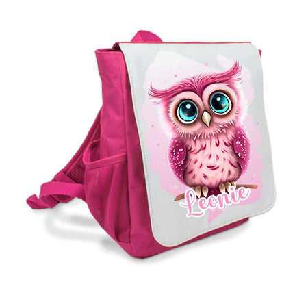Kinderrucksack personalisiert mit Name Eule Kindergartenrucksack Mädchen Kindergartentasche Kita - CreativMade 
