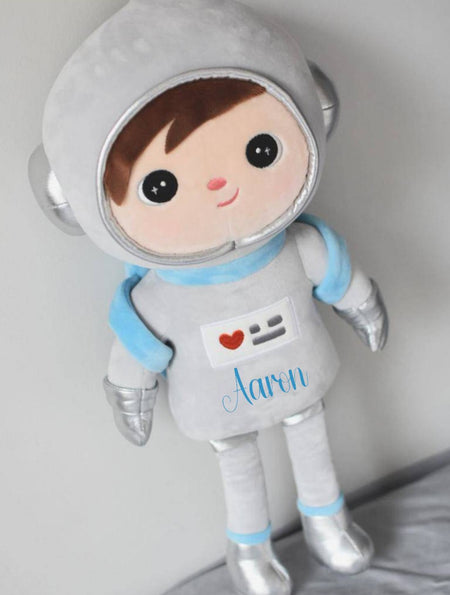 Astronaut personalisiert mit Name Kuscheltier Junge Stofftier Geschenk Geburt Baby Plüschtier - CreativMade 