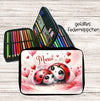 Personalisiertes Federmäppchen mit Name Marienkäfer Mädchen Geschenk Einschulung Federmappe Federpenal - CreativMade