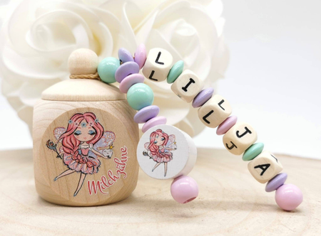 Milchzahndose Fee Mädchen personalisierte Zahndose mit Namen | CreativMade .
