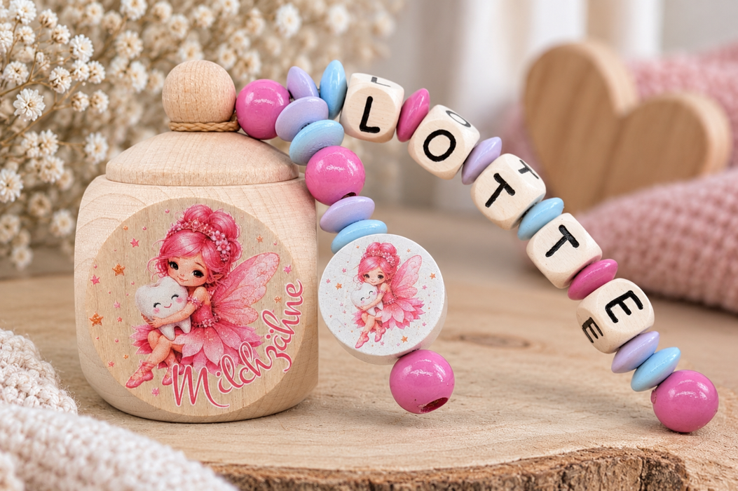 Milchzahndose Zahnfee Mädchen personalisierte Zahndose mit Namen | CreativMade .
