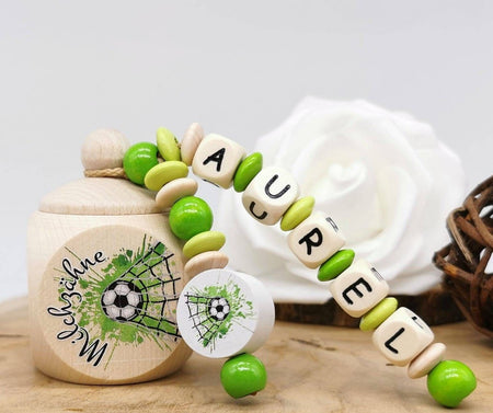 Milchzahndose Fußball personalisierte Zahndose mit Namen - CreativMade