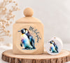 Milchzahndose Pinguin Holz mit Motivscheibe | DIY & Kreativbedarf 6 x 4cm Zahndose - CreativMade