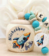 Milchzahndose Rakete Jungen personalisierte Zahndose mit Namen - CreativMade