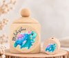 Milchzahndose Schildkröte Holz mit Motivscheibe | DIY & Kreativbedarf 6 x 4cm Zahndose | CreativMade .