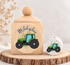 Milchzahndose Traktor Holz mit Motivscheibe | DIY & Kreativbedarf 6 x 4cm Zahndose - CreativMade