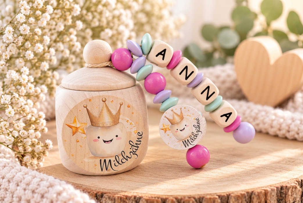 Milchzahndose personalisiert mit Namen Zahn Jungen & Mädchen Zahndose mit Namen - CreativMade