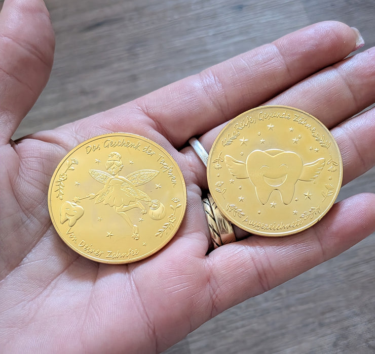 Brief von der Zahnfee Post Urkunde Mädchen Junge erster Wackelzahn Taler Zahnfee Münze Zertifikat Zahnlücke Geschenkidee - CreativMade