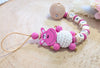 Schnullerkette mit Namen Hippo Mädchen Geschenk zur Geburt oder Taufe - CreativMade 