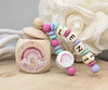 Milchzahndose personalisiert mit Namen Regenbogen Mädchen Zahndose mit Namen | CreativMade .