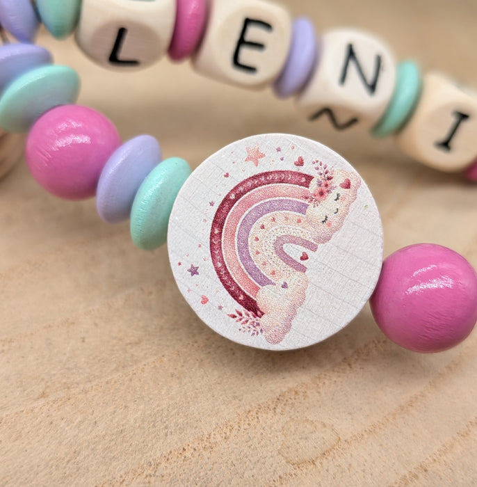 Milchzahndose personalisiert mit Namen Regenbogen Mädchen Zahndose mit Namen | CreativMade .