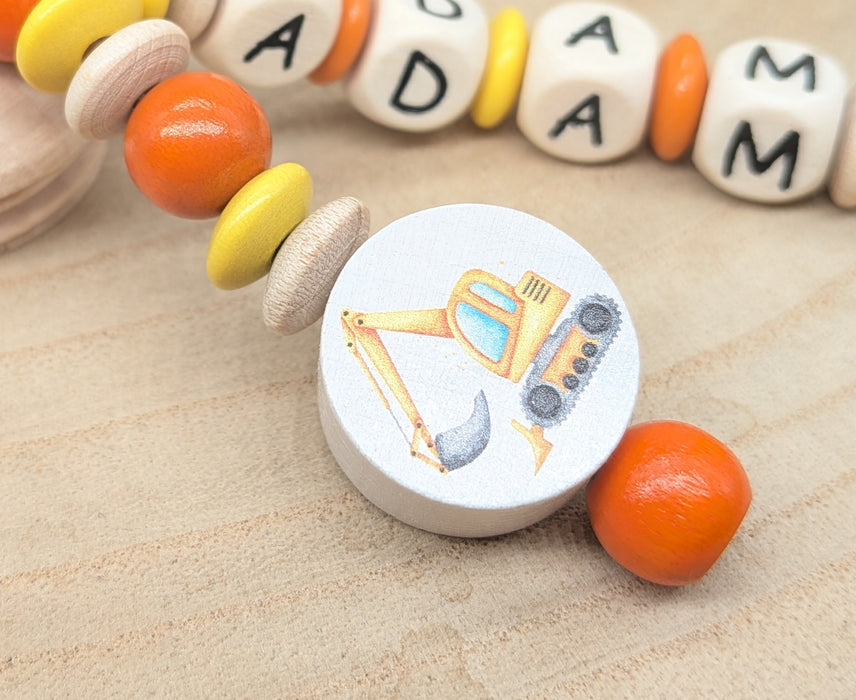 Milchzahndose personalisiert mit Namen Bagger Jungen Zahndose mit Namen - CreativMade