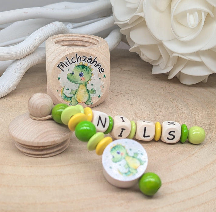 Milchzahndose personalisiert mit Namen Drache Jungen Zahndose mit Namen - CreativMade