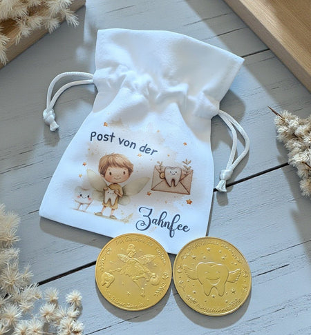 Brief von der Zahnfee Post Urkunde Mädchen Junge erster Wackelzahn Taler Zahnfee Münze Zertifikat Zahnlücke Geschenkidee - CreativMade