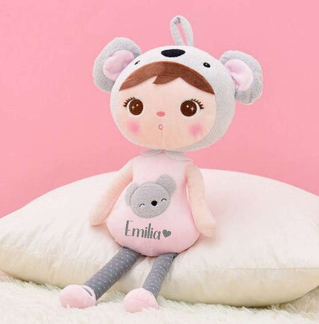 Kuscheltier Puppe Koala personalisiert mit Name Mädchen Kuscheltier Stoffpuppe Baby Geschenk - CreativMade 