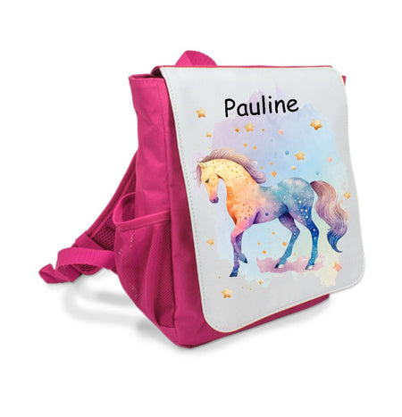 Kinderrucksack personalisiert mit Name Pferd Kindergartenrucksack Mädchen Kindergartentasche Kita - CreativMade 