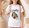 Einschulungsshirt mit Namen personalisiert Pferd Aquarell Mädchen T-Shirt Einschulung | CreativMade .