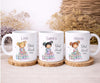 Personalisierte Einschulungstasse Mädchen mit Büchern Schulkind Tasse mit Name - CreativMade