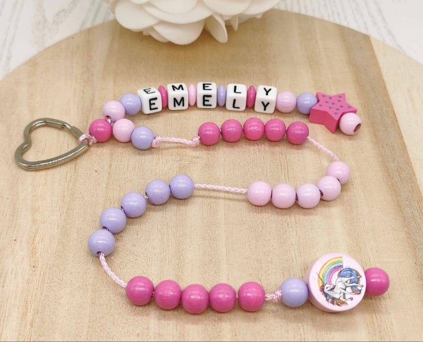 Personalisierte Rechenkette endlich Schule mit Buchstaben & Holzperlen – Lernhilfe für Kinder - CreativMade