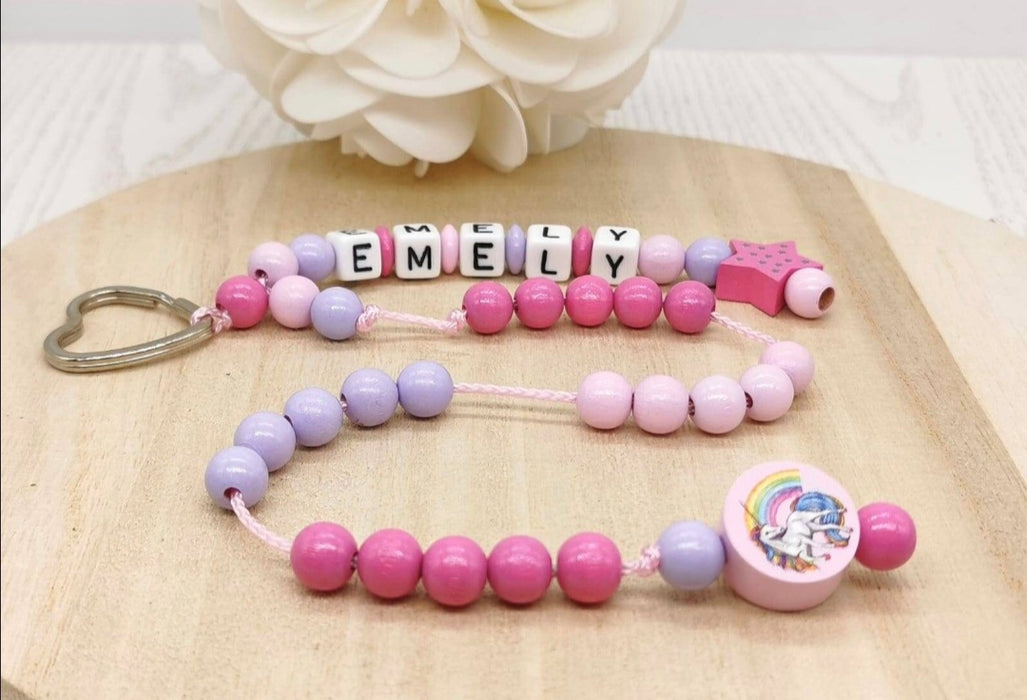 Personalisierte Rechenkette endlich Schule mit Buchstaben & Holzperlen – Lernhilfe für Kinder - CreativMade