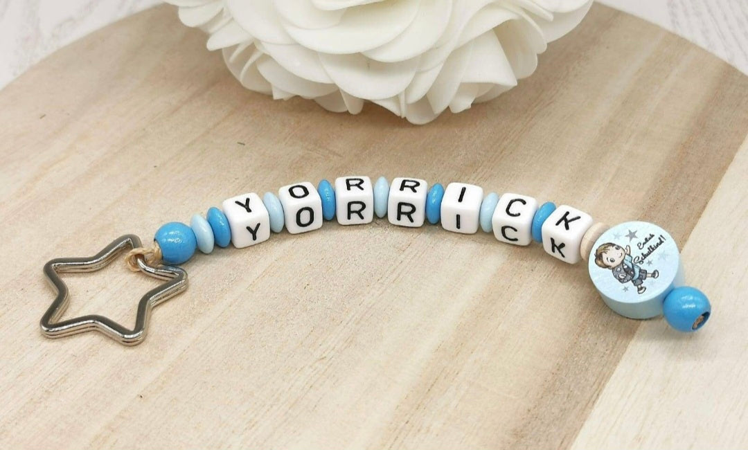 Personalisierte Rechenkette endlich Schule mit Buchstaben & Holzperlen – Lernhilfe für Kinder - CreativMade