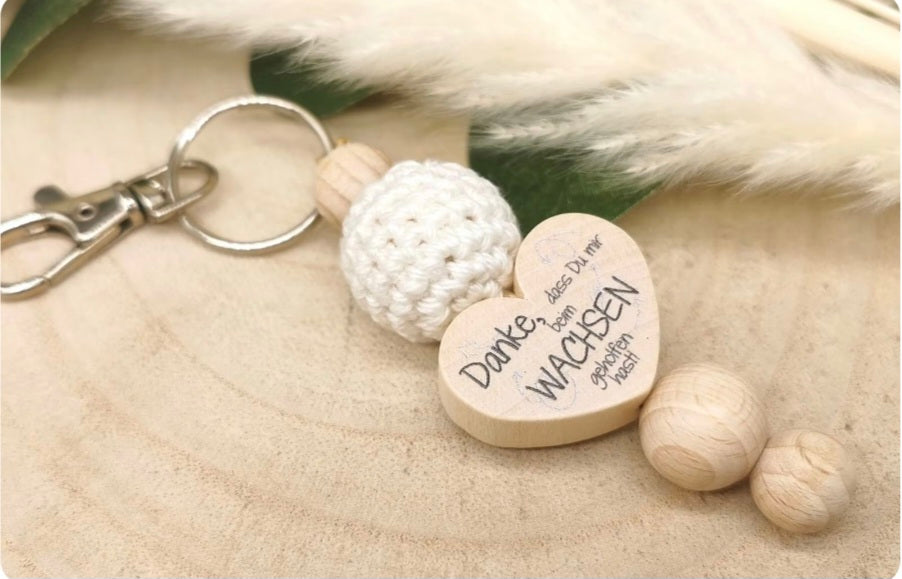 Schlüsselanhänger "Danke, dass du mir beim Wachsen geholfen hast" – Abschiedsgeschenk für Erzieherin, Lehrerin, Kita, Schule - CreativMade