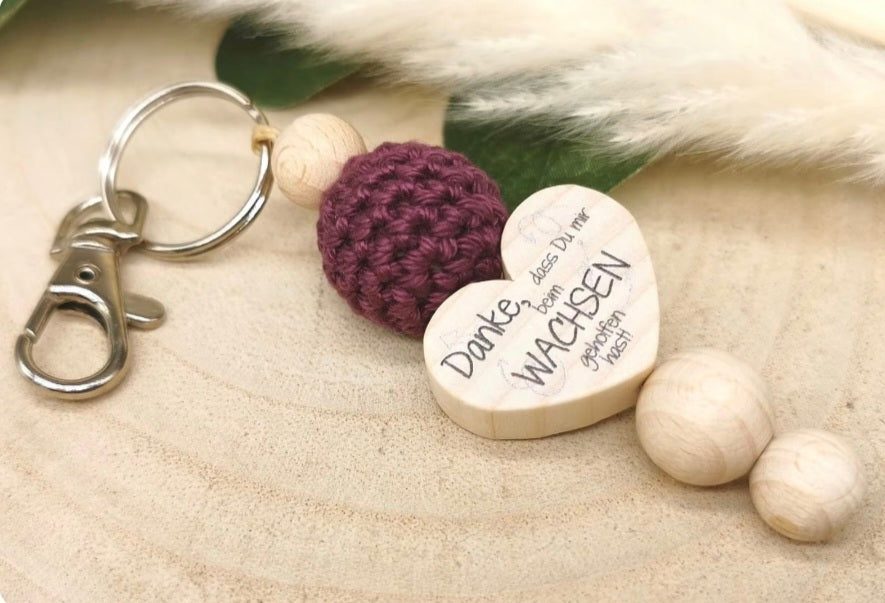 Schlüsselanhänger "Danke, dass du mir beim Wachsen geholfen hast" – Abschiedsgeschenk für Erzieherin, Lehrerin, Kita, Schule - CreativMade