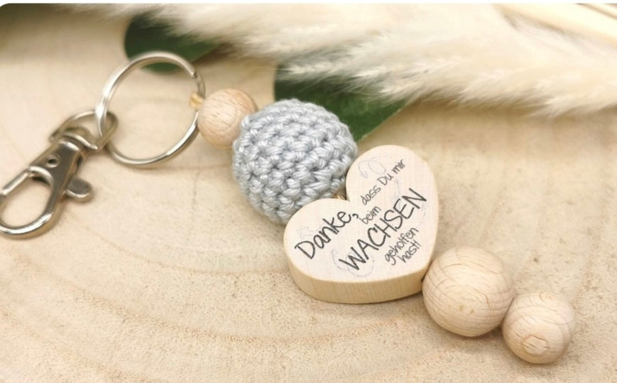 Schlüsselanhänger "Danke, dass du mir beim Wachsen geholfen hast" – Abschiedsgeschenk für Erzieherin, Lehrerin, Kita, Schule - CreativMade