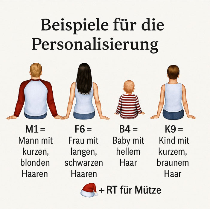 Tasse Personalisierte Weihnachtstasse Familie & Freunde – Keramik mit Namen Weihnachtsgeschenk - CreativMade 