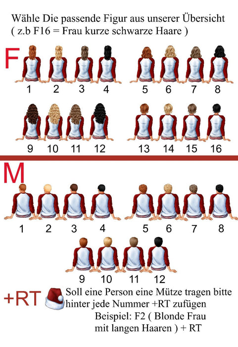 Tasse Personalisierte Weihnachtstasse Familie & Freunde – Keramik mit Namen Weihnachtsgeschenk - CreativMade 