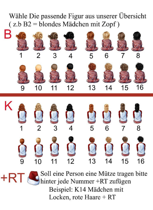 Tasse Personalisierte Weihnachtstasse Familie & Freunde – Keramik mit Namen Weihnachtsgeschenk - CreativMade 