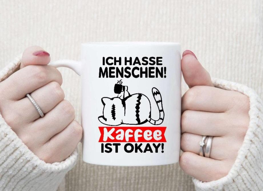 Lustige Tasse mit Spruch – Du bekloppt Ich bekloppt Wir bekloppt personalisierte Kaffeetasse aus Keramik oder Emaille – originelles Geschenk - CreativMade