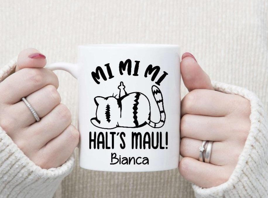 Lustige Tasse mit Spruch – Du bekloppt Ich bekloppt Wir bekloppt personalisierte Kaffeetasse aus Keramik oder Emaille – originelles Geschenk - CreativMade
