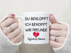 Lustige Tasse mit Spruch – Du bekloppt Ich bekloppt Wir bekloppt personalisierte Kaffeetasse aus Keramik oder Emaille – originelles Geschenk - CreativMade