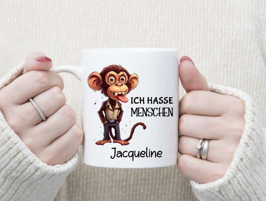 Lustige Tasse mit Spruch – Du bekloppt Ich bekloppt Wir bekloppt personalisierte Kaffeetasse aus Keramik oder Emaille – originelles Geschenk - CreativMade