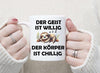 Lustige Tasse mit Spruch – Du bekloppt Ich bekloppt Wir bekloppt personalisierte Kaffeetasse aus Keramik oder Emaille – originelles Geschenk - CreativMade