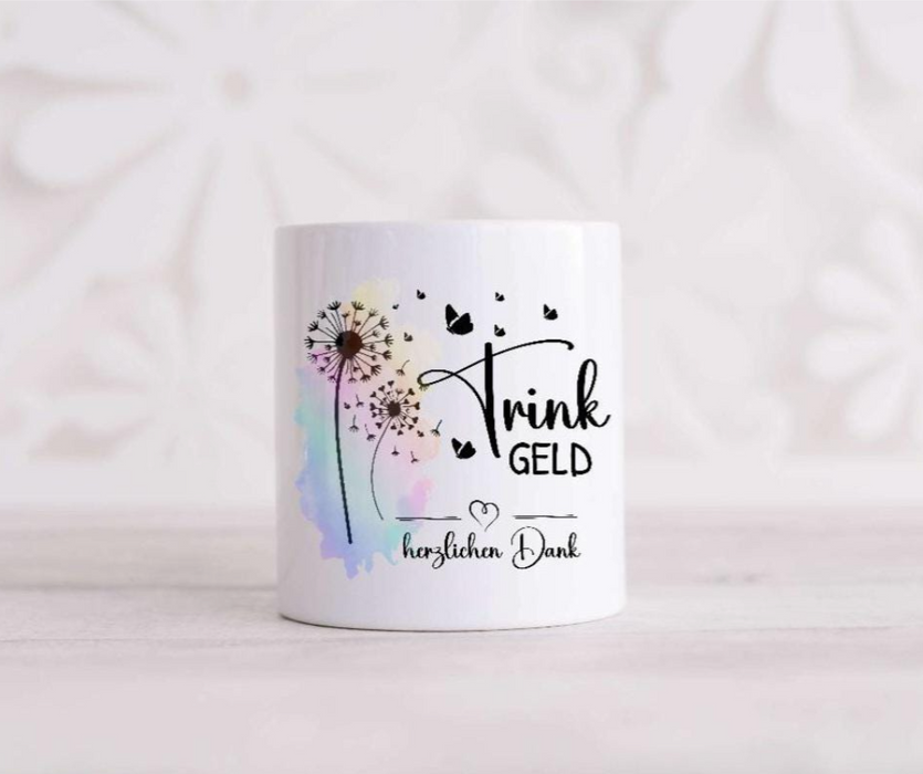 Personalisierte Trinkgeldkasse mit Namen – Keramik Trinkgeldkasse - CreativMade