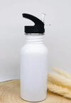 Personalisierte Trinkflasche Kinder Einhorn - Edelstahl Trinkflasche mit Name - Strohhalm Geschenk Einschulung Geburtstag - CreativMade